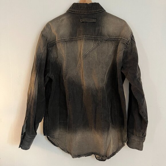 lesugiatelier distressed denim shirt jacket - Picture 2 of 3